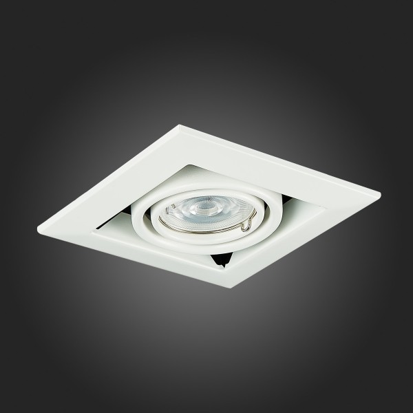 ST250.558.01 Св-к встр. Черный, Белый GU10 1*50W  IP20 L126xW126xH70 220V Без ламп Встраиваемые светильники