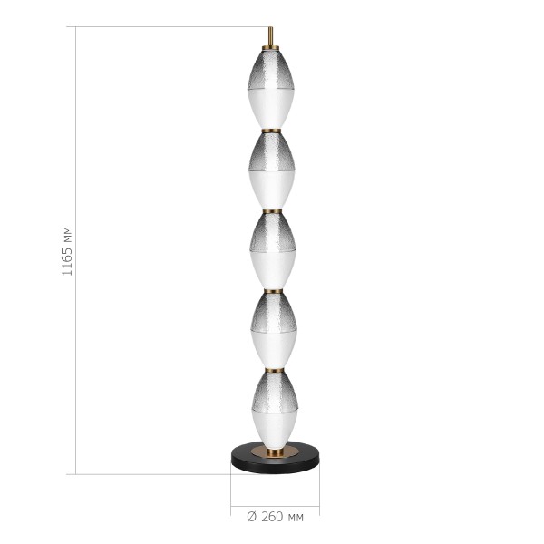 SL6130.405.27 Светильник напольный ST-Luce Черный/Белый, Дымчатый LED 1*35W 3000K ICE