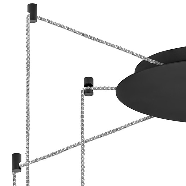 757067 Люстра CONE 6х40W GU10 ЧЕРНЫЙ МАТОВ/ПРОЗРАЧНО-МАТОВЫЙ