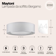 Потолочный светильник Maytoni MOD617CL-04GR