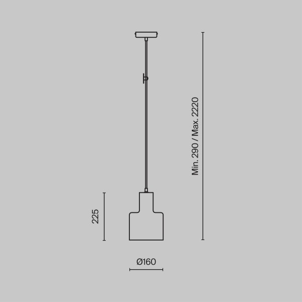 Подвесной светильник Maytoni T439-PL-01-GR