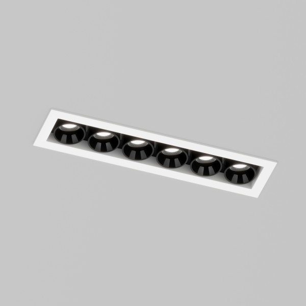 DK2514-WB Встраиваемый светильник SPACE со светодиодом L126mm 220V 10W 38° 4000К IP20 белый/черный алюминий