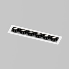 DK2514-WB Встраиваемый светильник SPACE со светодиодом L126mm 220V 10W 38° 4000К IP20 белый/черный алюминий