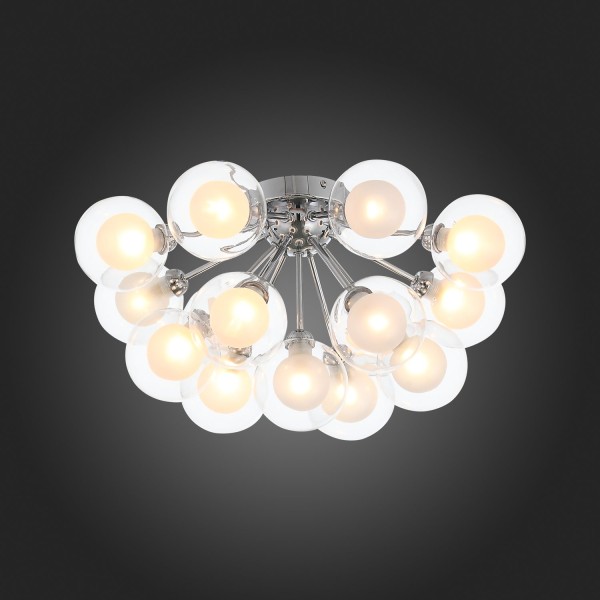 SL431.102.15 Люстра потолочная ST-Luce Хром/Прозрачный, Белый G9 15*5W DUALITA