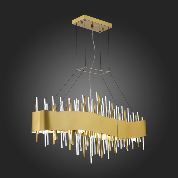 SL1633.213.08 Люстра подвесная ST-Luce Матовое золото/Матовое золото,Прозрачный E14 8*40W OLVERA