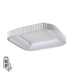 7767/56L AVRA LED SN 039 Светильник металл/белый LED 56Вт+14Вт 3000-6000K 500х500 IP43 пульт ДУ+подсветка SHARMEL
