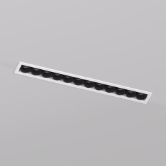 DK2515-WB Встраиваемый светильник SPACE со светодиодом L240mm 220V 20W 38° 4000К IP20 белый/черный алюминий