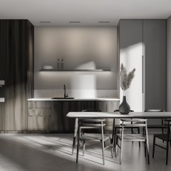 DK2515-WB Встраиваемый светильник SPACE со светодиодом L240mm 220V 20W 38° 4000К IP20 белый/черный алюминий