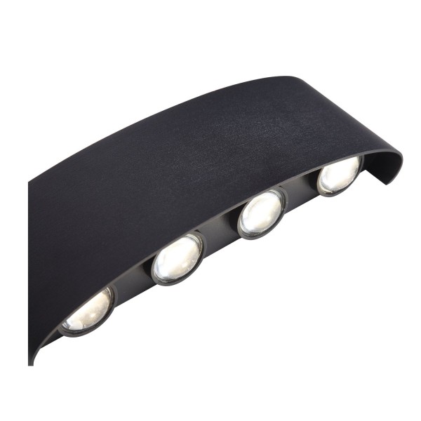 SL089.401.08 Светильник уличный настенный ST-Luce Черный кварцевый LED 8*1W 4000K BISELLO