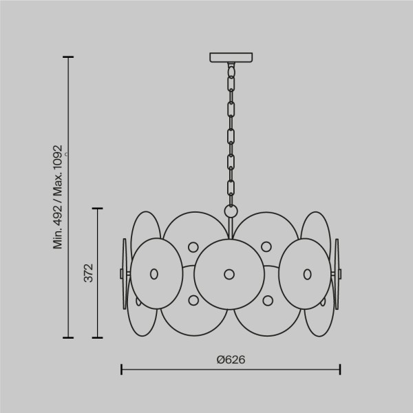 Подвесной светильник Maytoni MOD007PL-08G