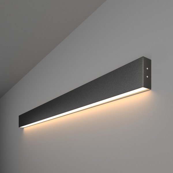 Линейный светодиодный накладной односторонний светильник 103см 20Вт 3000К черный LSG-02-1-8*103-16-3000-MSh