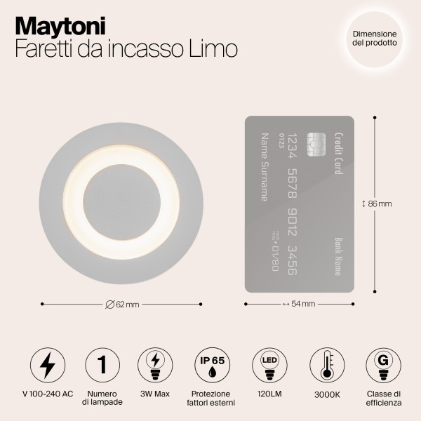 Встраиваемый светильник Outdoor O037-L3W3K