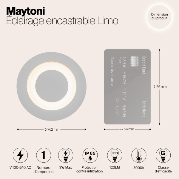 Встраиваемый светильник Outdoor O037-L3W3K