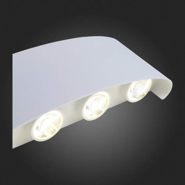 SL089.501.08 Светильник уличный настенный ST-Luce Белый кварцевый LED 8*1W 4000K BISELLO