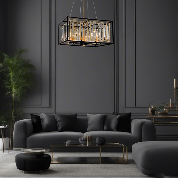 Умная подвесная люстра с хрусталем 377/6 Smart