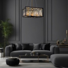 Умная подвесная люстра с хрусталем 377/6 Smart