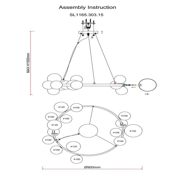 SL1165.303.15 Светильник подвесной ST-Luce Бронза/Коньячный G4 15*5W NECTON