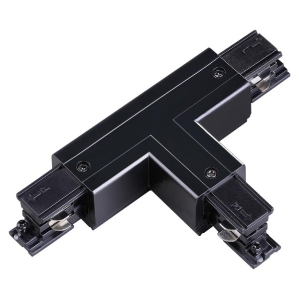 135061 PORT NT19 257  черный Соединитель "T" левый внутренний с токопроводом для трехфазн.шинопровод