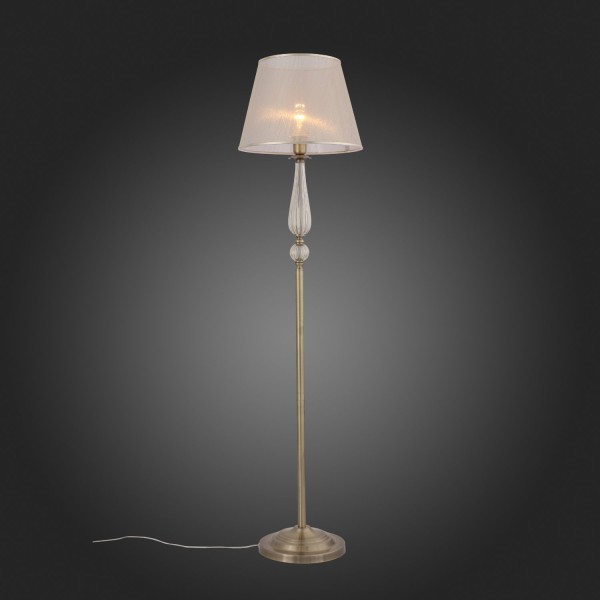 SL185.305.01 Светильник напольный Бронза, Прозрачный/Бежевый, Бронза E14 1*40W GRAZIA