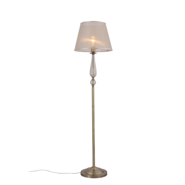 SL185.305.01 Светильник напольный Бронза, Прозрачный/Бежевый, Бронза E14 1*40W GRAZIA