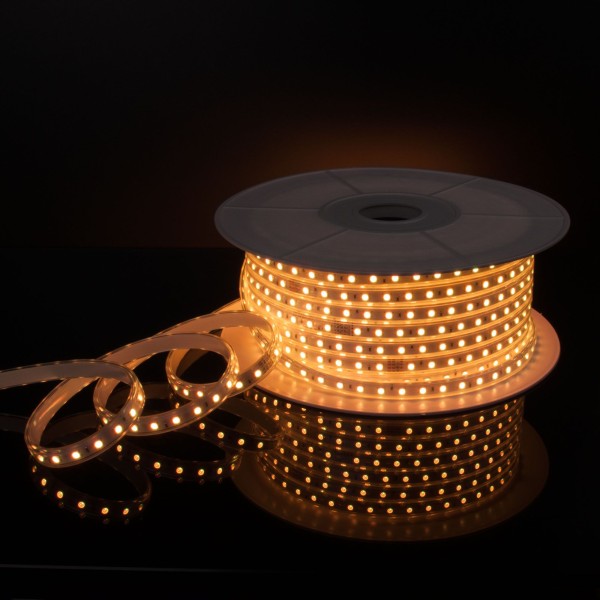 Светодиодная лента 220 В 11 Вт/м 60 Led/м 5050 IP65, RGB, 50 м Лента светодиодная 220V 11W 60Led 5050 IP65 мульти, 50 м