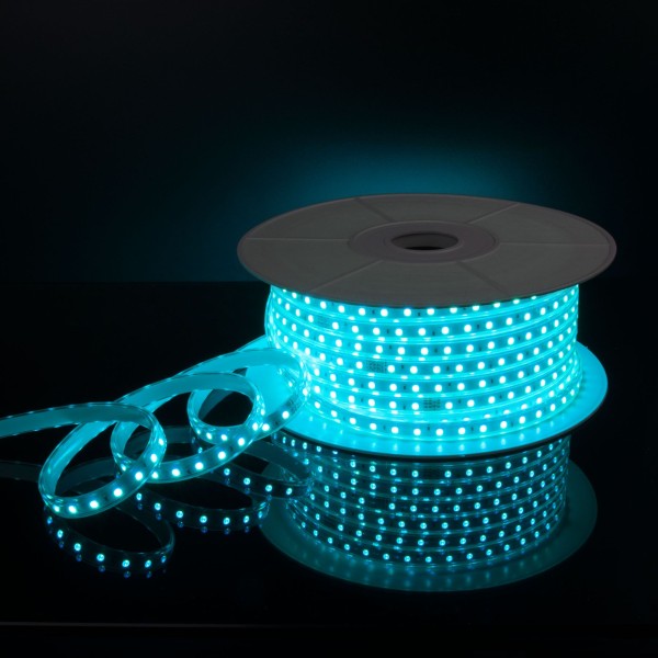 Светодиодная лента 220 В 11 Вт/м 60 Led/м 5050 IP65, RGB, 50 м Лента светодиодная 220V 11W 60Led 5050 IP65 мульти, 50 м