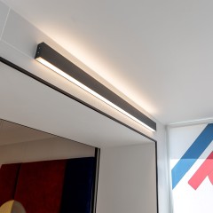 Линейный светодиодный накладной двусторонний светильник 78см 30Вт 3000К черный LSG-02-2-8*78-24-3000-MSh