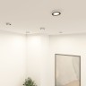 DK2441-WB Встраиваемый светильник DUAL 9+9 Вт, LED 4000K, IP 20, d120mm, белый/черный, алюминий/акрил