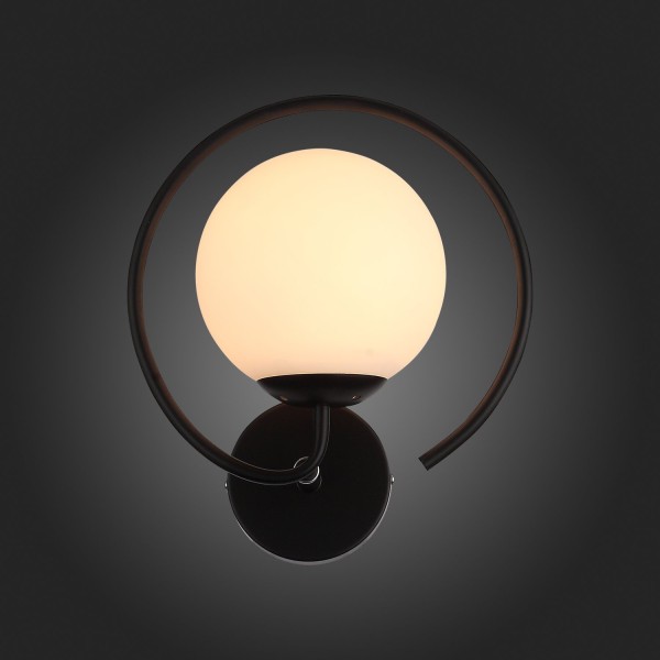 SL418.401.01 Светильник настенный Черный/Белый E27 1*60W GALIO