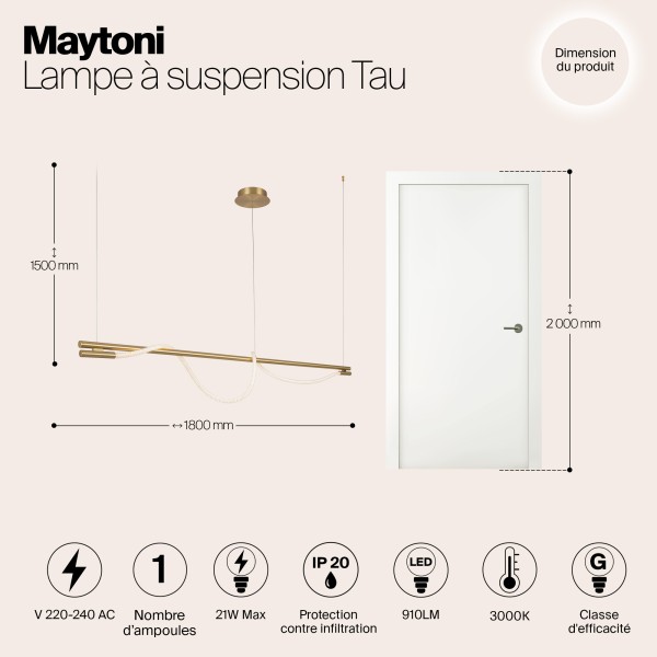 Подвесной светильник Maytoni MOD166PL-L20G3K