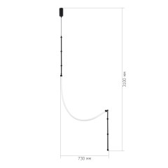 SL6132.401.20 Светильник настенно-потолочный ST-Luce Черный/Белый LED 1*20W 3000K STRAP