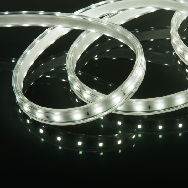 Светодиодная лента 220 В 8 Вт/м 60 Led/м 2835 IP65, холодный белый 6500K, 50 м Лента светодиодная 220V 8W 60Led 2835 IP65 холодный белый, 50 м
