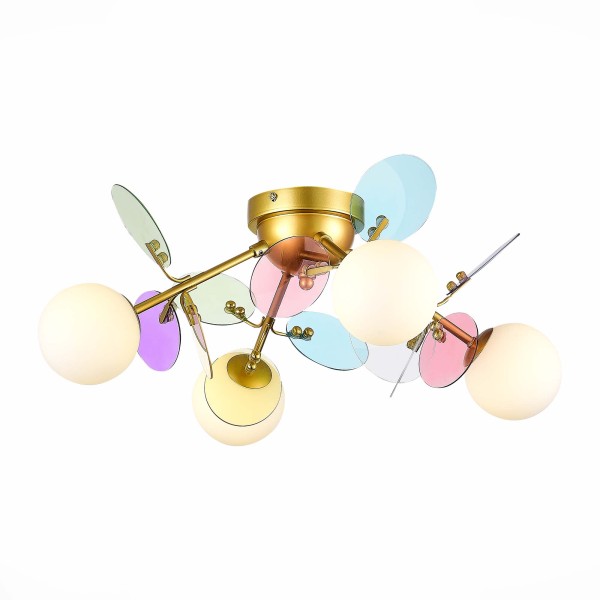 SLE2502-202-04 Светильник потолочный Золотистый/Разноцветный G9 LED 4*5W VOLA