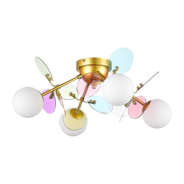 SLE2502-202-04 Светильник потолочный Золотистый/Разноцветный G9 LED 4*5W VOLA