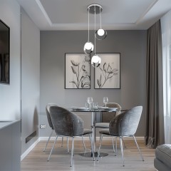 Подвесной светильник со стеклянными плафонами 50205/3 хром