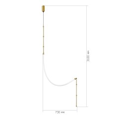 SL6132.301.20 Светильник настенно-потолочный ST-Luce Латунь/Белый LED 1*20W 3000K STRAP