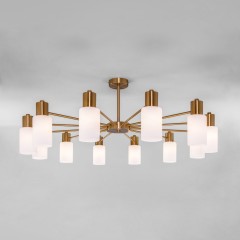 Умная потолочная люстра со стеклянными плафонами 70160/12 латунь