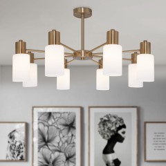 Умная потолочная люстра со стеклянными плафонами 70160/12 латунь