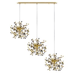 L3PL721132 Подвес тройной линейный EXTRA 3x3x5W(led) G9 (721132 - 3 + 572122 -1) ЗОЛОТО