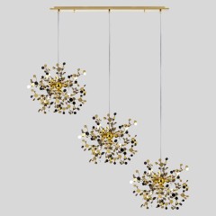 L3PL721132 Подвес тройной линейный EXTRA 3x3x5W(led) G9 (721132 - 3 + 572122 -1) ЗОЛОТО