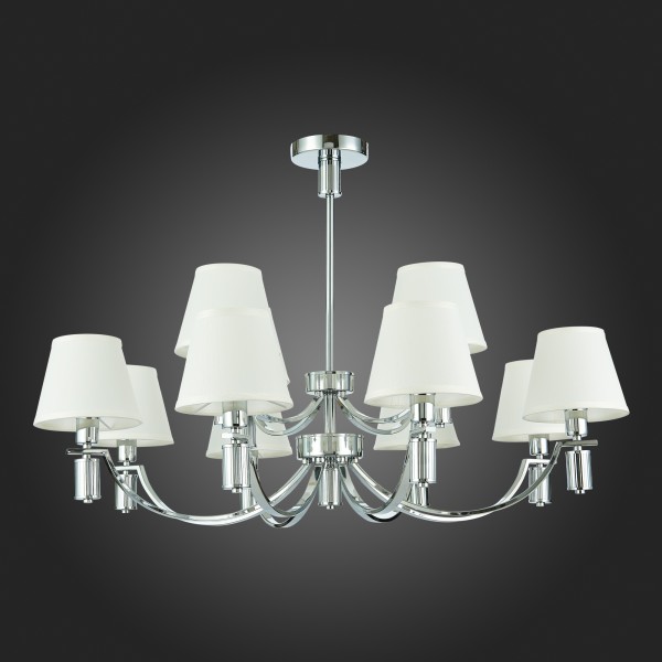 SLE111303-12 Светильник подвесной Хром/Белый E14 12*40W MONZA