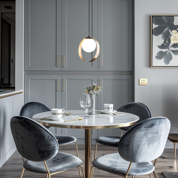 Подвесной светильник со стеклянным плафоном 50205/1 черный/бронза