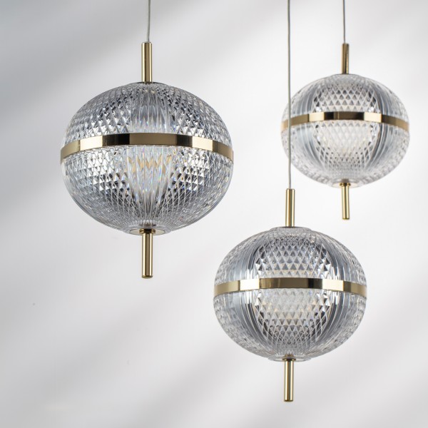 738023 Люстра ACRILE 7W LED 793LM 120G ЗОЛОТО 3000K