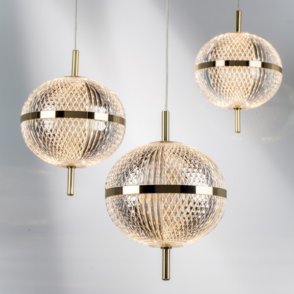 738023 Люстра ACRILE 7W LED 793LM 120G ЗОЛОТО 3000K