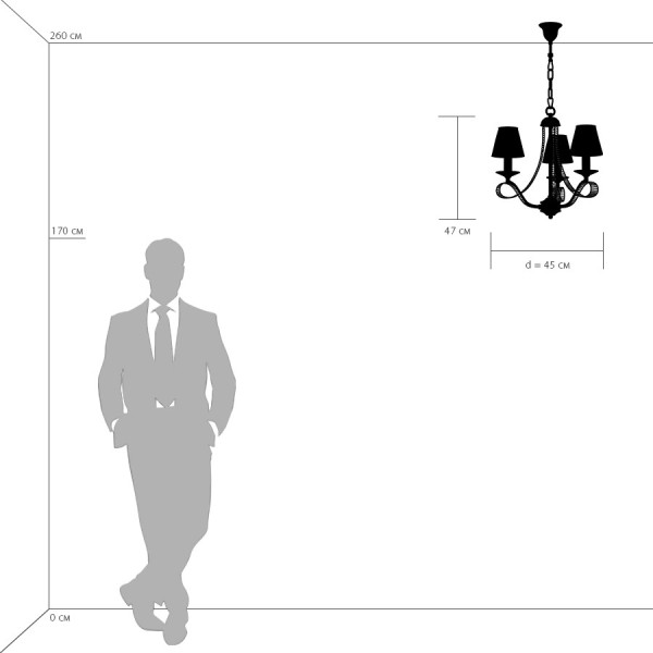 705032 Люстра подвесная RICCIO 3х40W E14 ЗОЛОТО