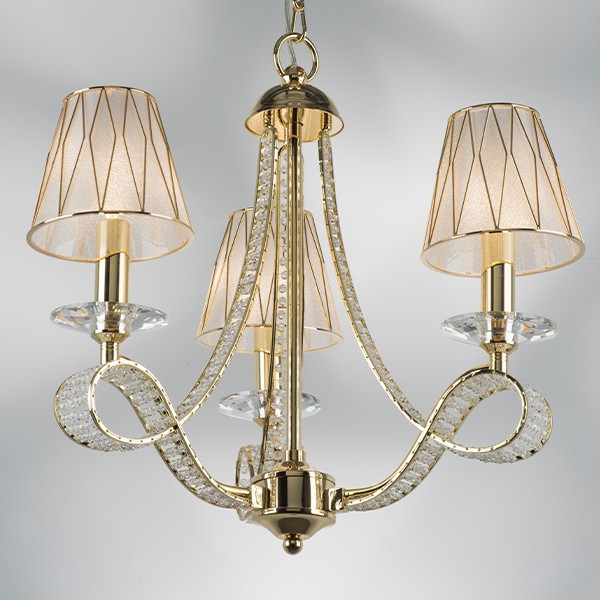 705032 Люстра подвесная RICCIO 3х40W E14 ЗОЛОТО