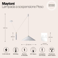 Подвесной светильник Technical P080PL-01W