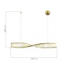 SL6205.313.01 Светильник подвесной ST-Luce Латунь/Прозрачный LED 1*21W 4000K ELICA