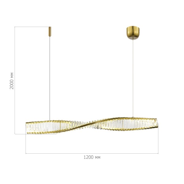 SL6205.313.01 Светильник подвесной ST-Luce Латунь/Прозрачный LED 1*21W 4000K ELICA