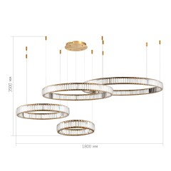 SL1622.303.04 Люстра подвесная ST-Luce Латунь/Прозрачный LED 1*190W 4000K TIVOLI